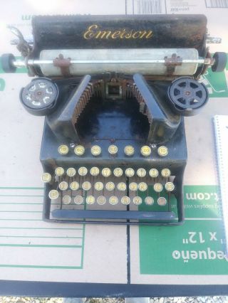 Emerson No 3 Antique Typewriter Patented April 1910