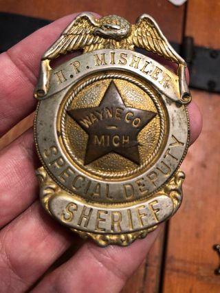 Obsolete Wayne County Michigan Special Deputy Sheriff Police Badge