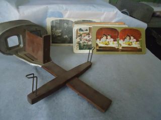Vintage Underwood Stereoscope Card Viewer With Cards