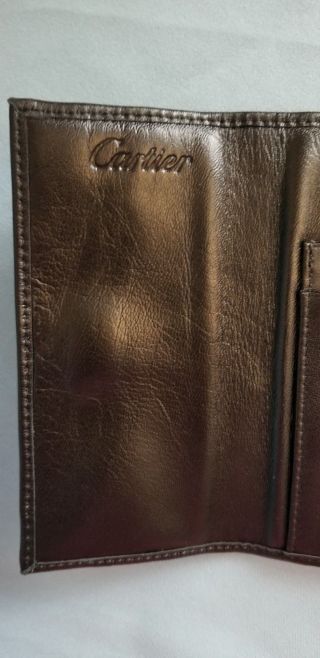 Cartier Black Pebbled Leather Pen Case Holder
