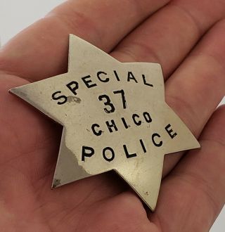 Old West 1800 ' s Antique Chico CA Special Officer Badge 6
