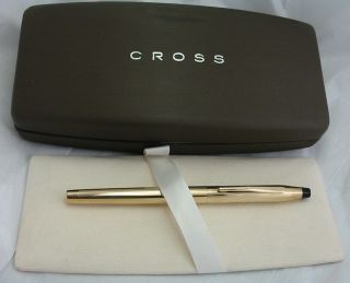 Cross Executive Century 10k Fountain Pen 4506 - M 585 14k Nib Usa Engraved