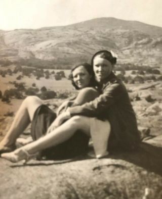 Antique Circa 1930 Young Women Lesbian Intentions Holding Each Other