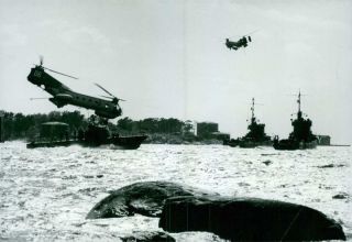 Swedish Military Army Helicopters - Vintage Photo