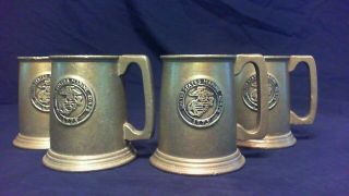 United State Marine Corp.  1775 Pewter Mugs,  20 Oz Each,  Set Of 4,  Wilson Usa