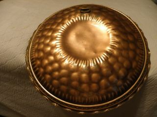 Vintage large hammered copper bowl by Gregorian 4