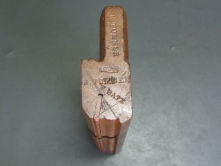 Wooden Moulding Plane 1/2 " Ogee Vintage Old Tool By I Cox