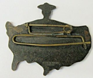 1923 NATIONAL ASSOC.  RETAIL CLOTHIERS ANNUAL CONVENTION Chicago metal badge ^ 3