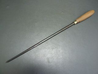 Unusual Long Iron & Wooden Rope Splicing Fid Marlin Spike Vintage Old Tool