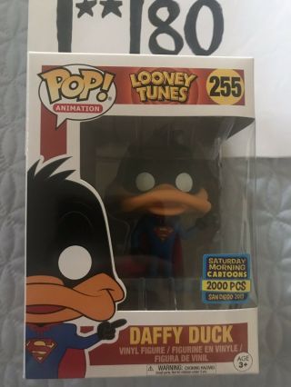 Funko Pop Looney Tunes Daffy Duck Stupor Duck 255 San Diego 2017 Sdcc