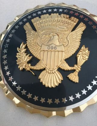 TRUMP WHMO WHITE HOUSE 3” CHALLENGE COIN PAPERWEIGHT SEAL ENAMEL LIMITED ED 2