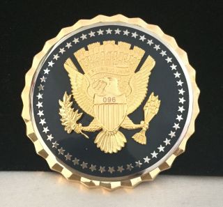 TRUMP WHMO WHITE HOUSE 3” CHALLENGE COIN PAPERWEIGHT SEAL ENAMEL LIMITED ED 5
