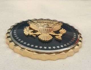 TRUMP WHMO WHITE HOUSE 3” CHALLENGE COIN PAPERWEIGHT SEAL ENAMEL LIMITED ED 8