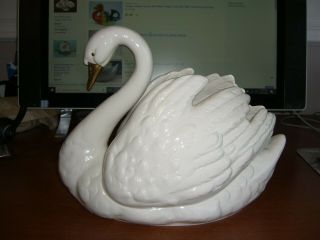 LARGE GOEBEL SWAN PLANTER 12 X 8 X 10 MADE IN WEST GERMANY IN 1969 4