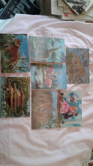 Vintage 3d Postcards Seven In Total