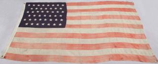45 Star U.  S.  Antique - 19th Century Flag 1896 - - 4 1/2 
