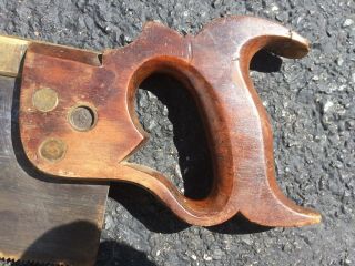 Vintage Antique Grove & Shoemaker London Spring Saw And Cast Iron Miter Saw Box 4