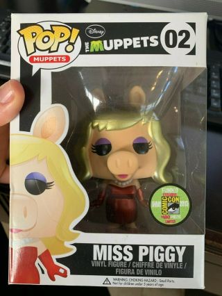 Miss Piggy The Muppets Funko Pop Exclusive Sdcc Metallic Rare 1/480