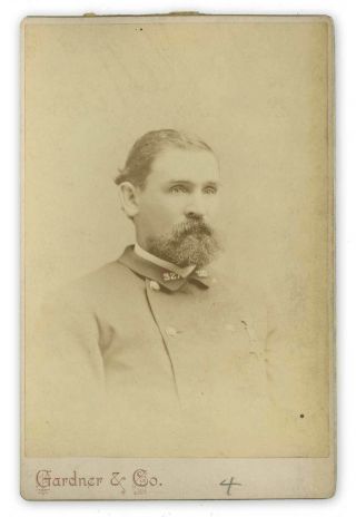 1880s Photo Civil War Union Officer 1st Lt Robert Mackellar 48th York Inf