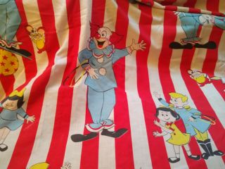 Bozo The Clown Bed Spread Twin Wamsutta Fashion Comforter Pom Pom Fringe Vintage