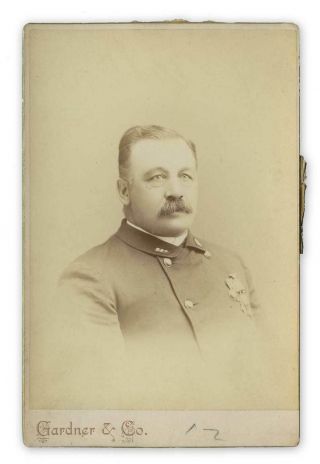 1880s Photo Civil War Union Officer Maj Barker 51st York Inf - Adm.  Burnside