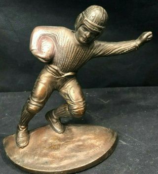 Antique Hubley Cast Iron Football Player Bookend / Doorstop (solid)