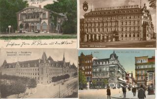 Germany - 24 Old (1910 - On) Hotel Postcards Stamped To Various U.  S.  Destinations
