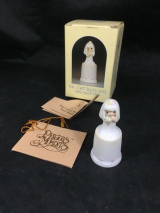 Precious Moments Bell Figurine Lord Bless You & Keep You Bride Figure 100633