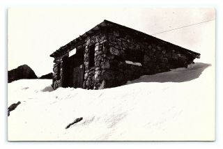 Vintage Postcard Rppc Shelter House Trail Ridge Road Fall River Pass Colorado D3