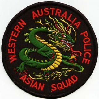 Western Australia Police Asian Squad Patch Policia