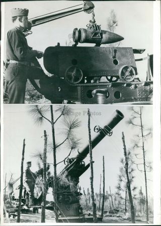 1941 Camden Sc Weapons Army Potent Gun Soldiers Field Artillery Photo 8x10