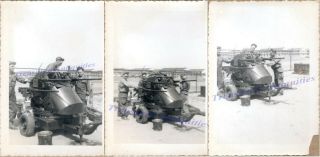 Wwii Us Army Troops Towed M45 Quadmount Anti Aircraft 50 Cal Machine Gun Photos