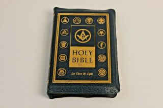 1955 Mason Holy Bible Freemasonry Red Letter Bible History Large Oversized