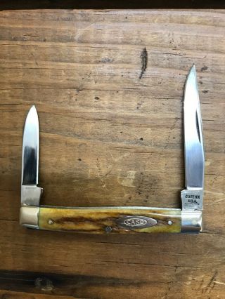 Antique Case Xx Stag Pocket Knife 5255 Ten Dot 1970 Near