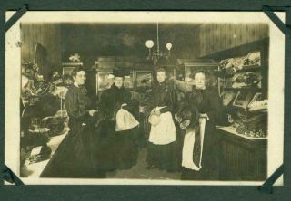 Ca.  1910 Victorian Ladies In Vintage Hat Store Millinery Milliners Occupational