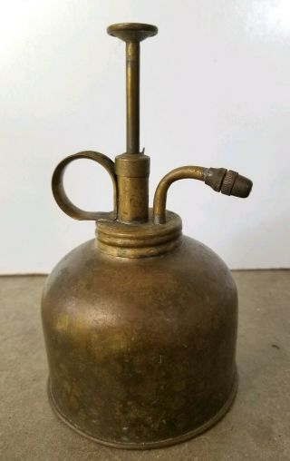 Vintage Brass Metal Plant Mister Atomizer Spray Can Trade Mark 333 No.  107