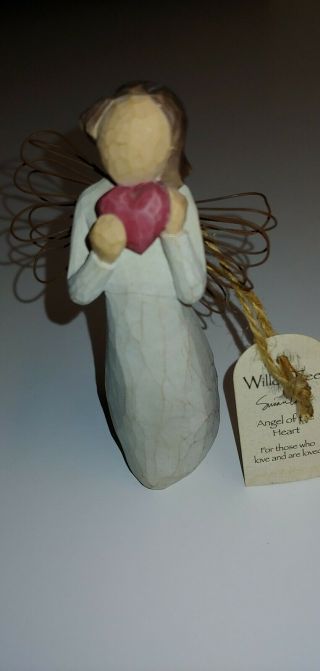 Willow Tree Angel Of The Heart 5 " Figurine With Tag By Susan Lordi Demdaco 2000