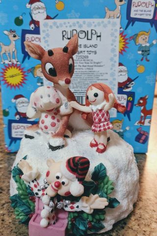 Enesco Rudolph The Red Nosed Reindeer & The Island Misfit Toys Music Box 725269