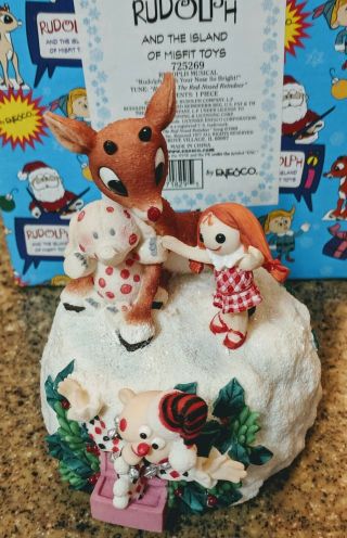 Enesco Rudolph The Red Nosed Reindeer & The Island Misfit Toys Music Box 725269 2
