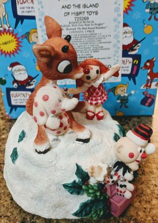 Enesco Rudolph The Red Nosed Reindeer & The Island Misfit Toys Music Box 725269 3