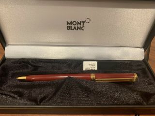 Mont Blanc Noblesse Oblige lead pencil burgundey & gold 0.  7 3