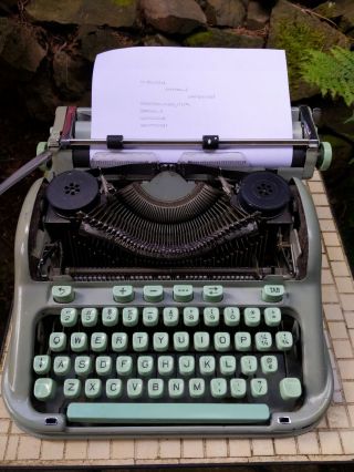 Vintage Hermes Portable Typewriter - Made In Switzerland