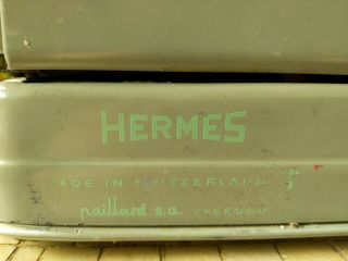 Vintage Hermes Portable Typewriter - Made in Switzerland 6