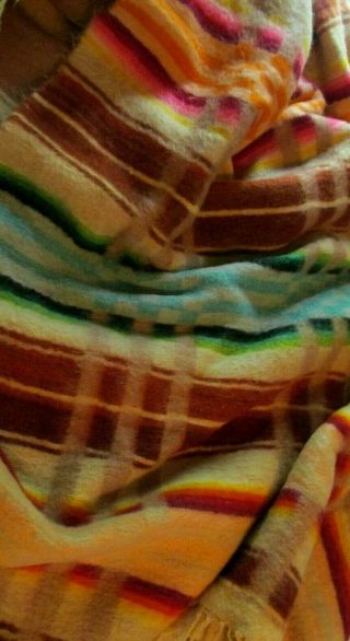 Vintage Wool Indian Horse Blanket Look Old Colorful Wool Blanket 84 