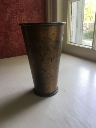 Vtg Antique Arts & Crafts Solid Copper Vase