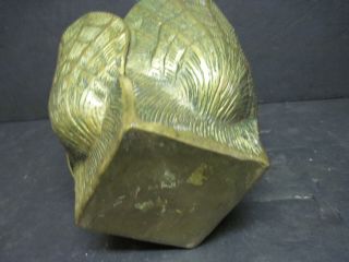 Heavy Vintage Solid Cast Brass Scallop Sea Shell Planter 5 