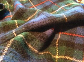 Scottish Clanswear Wool Plaid Blanket,  Blue,  Green,  Black,  Red 2