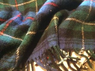Scottish Clanswear Wool Plaid Blanket,  Blue,  Green,  Black,  Red 3