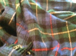 Scottish Clanswear Wool Plaid Blanket,  Blue,  Green,  Black,  Red 4