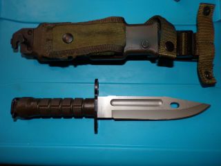 Phrobis III M9 Bayonet Knife w/ Phrobis sheath/stone/pouch issued & solid 2